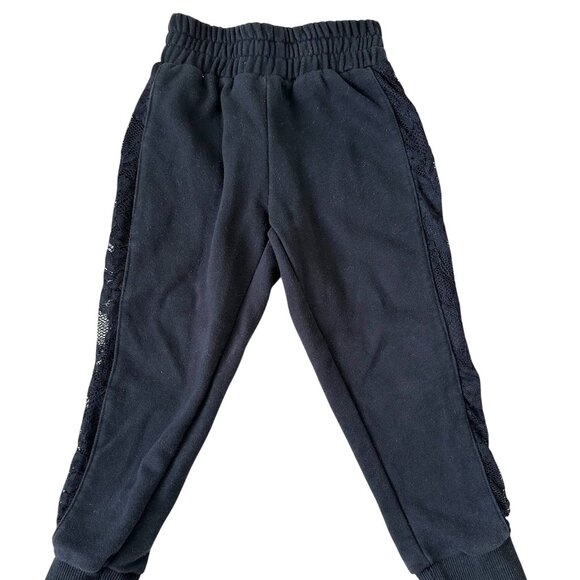 Fashion Nova NovaKids Girls Hoodie Pants Black Set Size 3 Lace Pre-owned - Picture 5 of 5